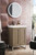 Chianti 24" Single Vanity Cabinet, Whitewashed Walnut, Brushed Nickel w/ White Glossy Composite Countertop