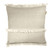 Abigail Handwoven Wool Blend 20" x 20" Square Throw Pillow in Natural Off-White with Fringe