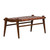 Alora 45" Teak Woven Leather Bench