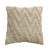 Augusta Handwoven and Hand Knotted Modern Cotton Zig Zag 20" x 20" Square Throw Pillow in Ivory