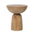 Balak Reclaimed Pine Round Modern Hourglass Side Table