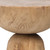 Balak Reclaimed Pine Round Modern Hourglass Side Table