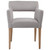 Bennett Grey Linen Narrow Track Arm Dining Chair with Cutout