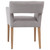 Bennett Grey Linen Narrow Track Arm Dining Chair with Cutout