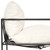 Brooks Black Iron Hammock Style Dining Chair with White Cushion