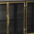 Brynlee 72" Gunmetal and Brass Finished Iron and Glass 4-Door Sideboard