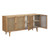 Callie 70" Reclaimed Pine and Rattan Panel Sideboard in Natural Honey Wood