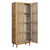 Callie 86" Tall Pine and Rattan 2-Door Cabinet