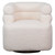 Declan Ivory Faux Sheepskin Swivel Club Chair