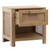 Elliana Teak and Woven Rattan 1-Drawer Side Table in a Natural Finish