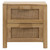 Elliana Teak and Woven Rattan 2-Drawer Side Table in a Natural Finish
