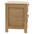 Elliana Teak and Woven Rattan 2-Drawer Side Table in a Natural Finish