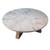 Evan 52" Round Reclaimed Elm Pedestal Coffee Table Finished in Light Wash Finish