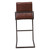 Greyson Genuine Full Grain Leather and Steel Modern Barstool in Vintage Brown