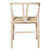 Kairo Mid-Century Modern Wishbone Back Natural Finish Oak Chair with Woven Craft Paper Seat