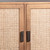 Khloe 42" Exotic Wood and Rattan 2-Door Sideboard