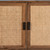Khloe 83" Exotic Wood and Rattan 4-Door Sideboard