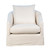 Leo Upholstered Performance Linen Slip Cover Occasional Chair in Oatmeal