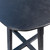 Lilian Black Marble Top and Black Elm Cross Leg Contemporary End Table