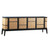 Luna 84" Mindi Wood and Rattan 4-Door Sideboard