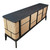 Luna 84" Mindi Wood and Rattan 4-Door Sideboard