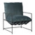 Manlo Modern Black Iron and Cotton Blend Upholstered Arm Chair