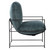 Manlo Modern Black Iron and Cotton Blend Upholstered Arm Chair