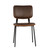 Mason Black Iron and Vintage Brown Vegan Leather Upholstered Dining Side Chair