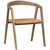 Mateo Natural Oak Curved Back Dining Arm Chair with Woven Seagrass Seat