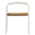 Mateo Natural White Oak Curved Back Dining Arm Chair with Woven Seagrass Seat