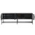 Miles 84" Gunmetal Iron and Glass 4-Door Sideboard with Shelf