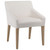 Naomi Linen Sloped Track Arm Dining Chair in White