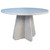 Piper 47" Diameter White Terrazzo Pedestal Dining Table