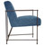 Samuel Chenille Upholstered and Black Steel Framed Dining Arm Chair