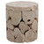 Scarlett 18" Round Bleached Teak Root Block Style End Table