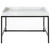 Sydney 26" Square White Marble Tray Top Style and Gunmetal iron Coffee Table