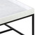 Sydney 26" Square White Marble Tray Top Style and Gunmetal iron Coffee Table