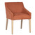 Zoe Linen Sloped Track Arm Dining Chair in Burnt Orange