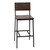 Zoey Rustic Acacia and Antique Iron High Back Barstool