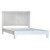 Haskins Bright White Acacia Modern Panel Bed with Geometric Cutout Headboard, Eastern King