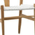 Kairo Mid-Century Modern Wishbone Back Natural Finish Teak Chair with Woven Craft Paper Seat