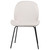 Lexi Off-White Babel Performance Linen and Black Steel Modern Dining Side Chair, Set of 2