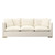 Waterford Linen Modern Casual Track Arm Sofa with 2 Throw Pillows