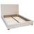 Colton White Linen Upholstered Panel Platform Bed