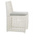 Maxine Indoor-Outdoor Woven Poly Rope Cube Chair with Light Grey Cushion