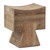 Rosalie Reclaimed Pine Dovetail Block Stool with Curved Seat in a Natural Finish
