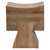 Rosalie Reclaimed Pine Dovetail Block Stool with Curved Seat in a Natural Finish