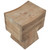 Rosalie Reclaimed Pine Dovetail Block Stool with Curved Seat in a Natural Finish