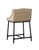 Linen and Iron Pipe Counter Stool