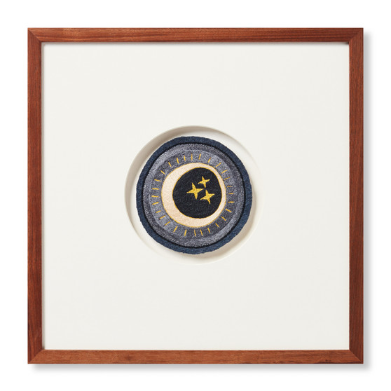Loloi Celestial Patch Blue  Ivory 1-4 X 1-4 Wall Art